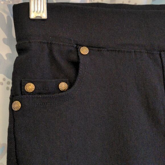 2 for $20 Fit and Flare Distressed Black Stretch Flamenco Jeggings Sz S-M - Picture 4 of 8